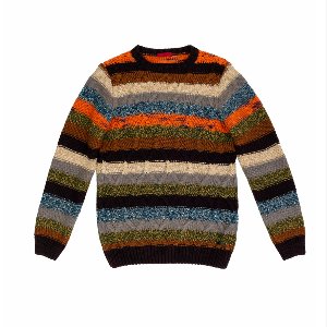 20FW[지아니루포]BW787 케이블 스트라이프 스웨터